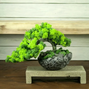 1 Stück Künstlicher Bonsai-Baum aus stabilisiertem Moos